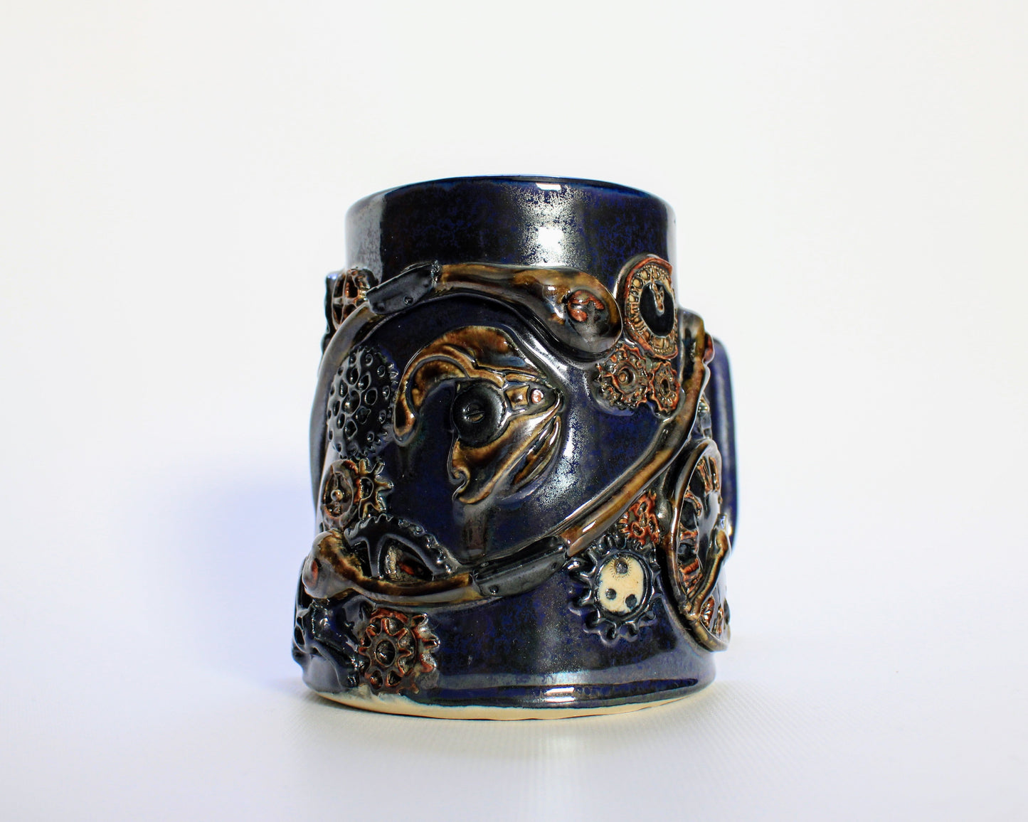 Industrial / Steampunk Mug Series: Mug 13 - Metallic Blue