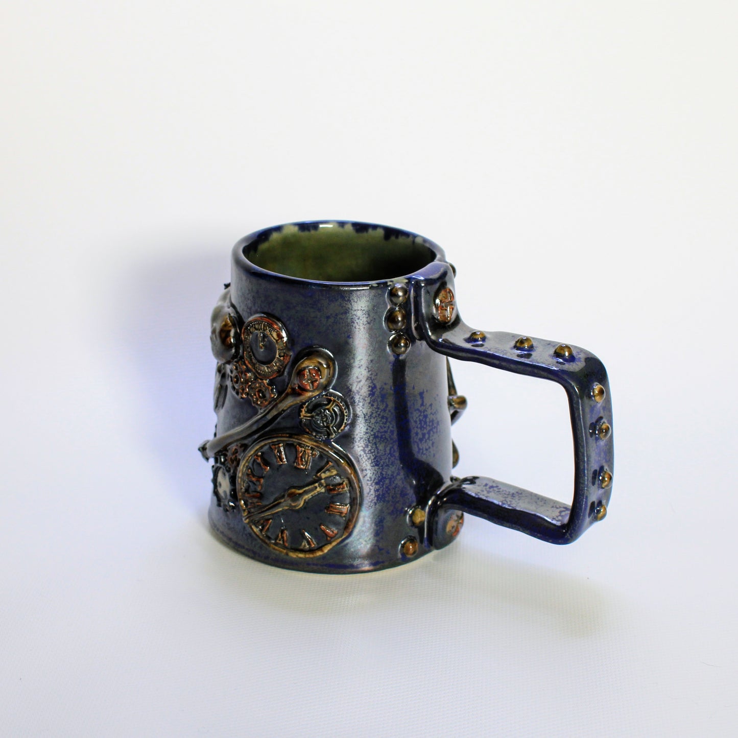 Industrial / Steampunk Mug Series: Mug 13 - Metallic Blue