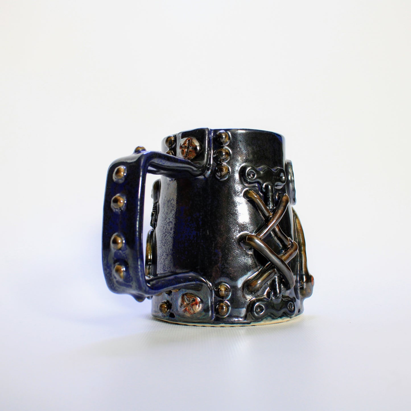 Industrial / Steampunk Mug Series: Mug 13 - Metallic Blue