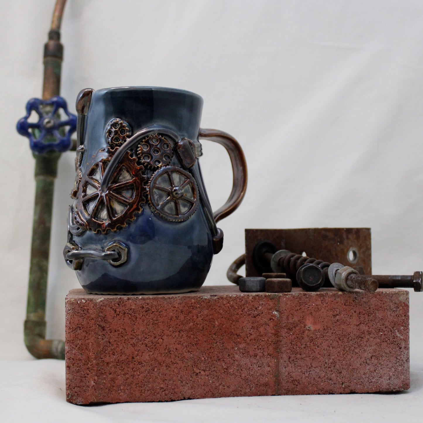 Steampunk Mug Series: Blue Belly