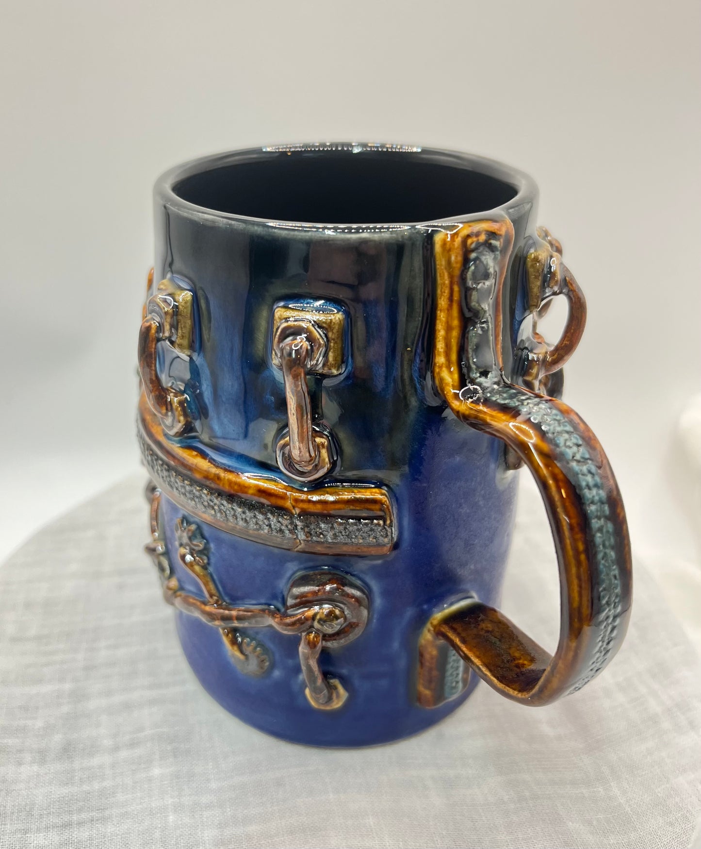 Industrial / Steampunk Mug: Zipper Handle
