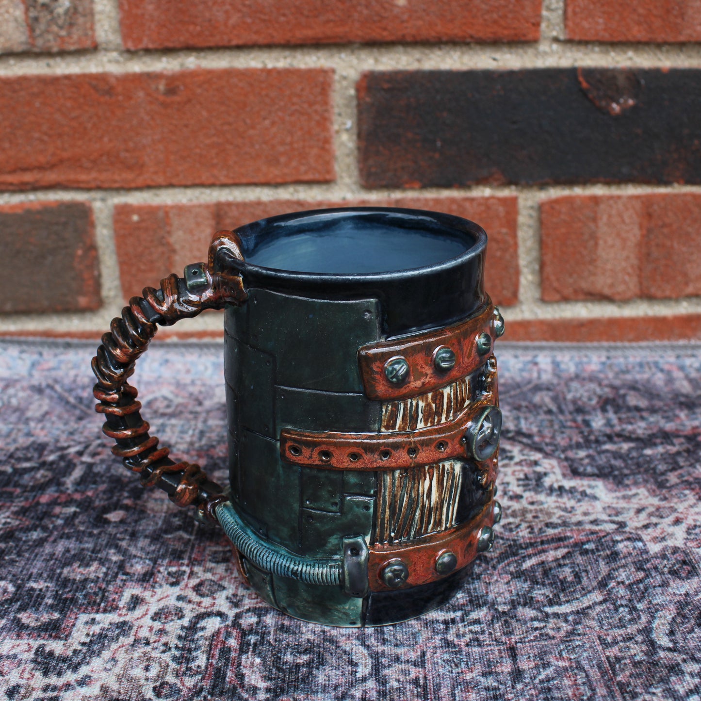 Steampunk Mug Series: "Wire-Wrapped Handle" Mug