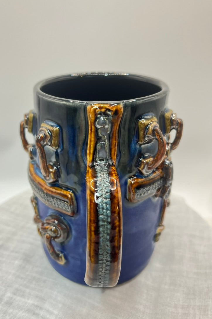 Industrial / Steampunk Mug: Zipper Handle