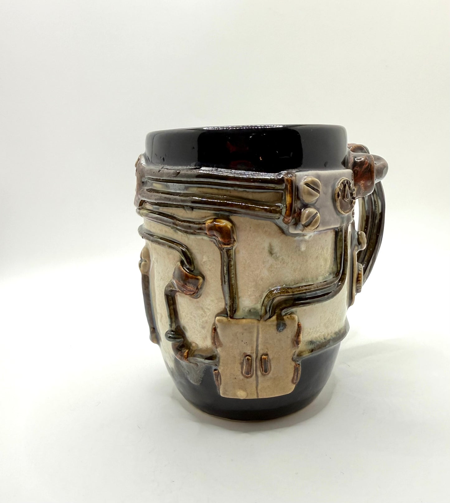 Industrial / Steampunk Mug: Conduit & Pipes