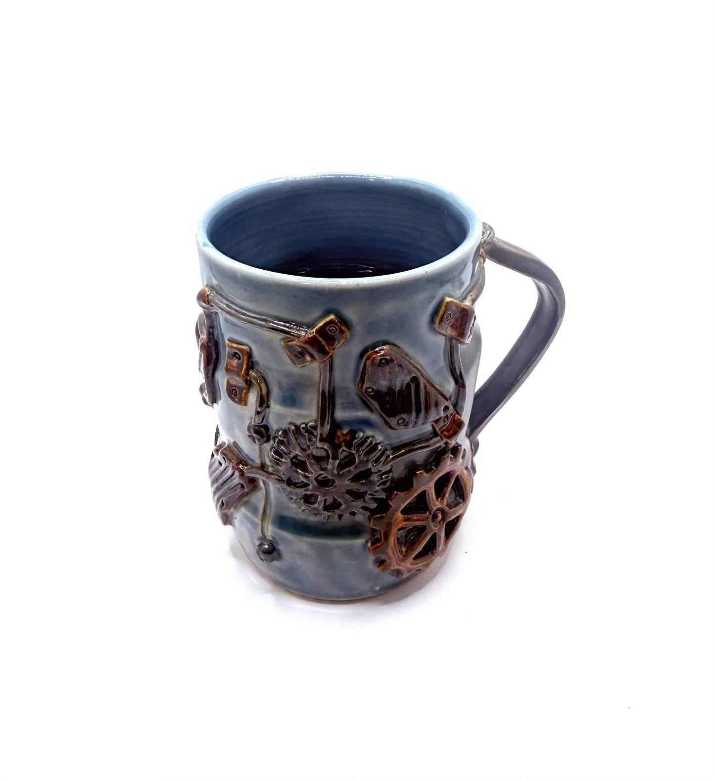 Industrial / Steampunk Mug: Blue Circuit