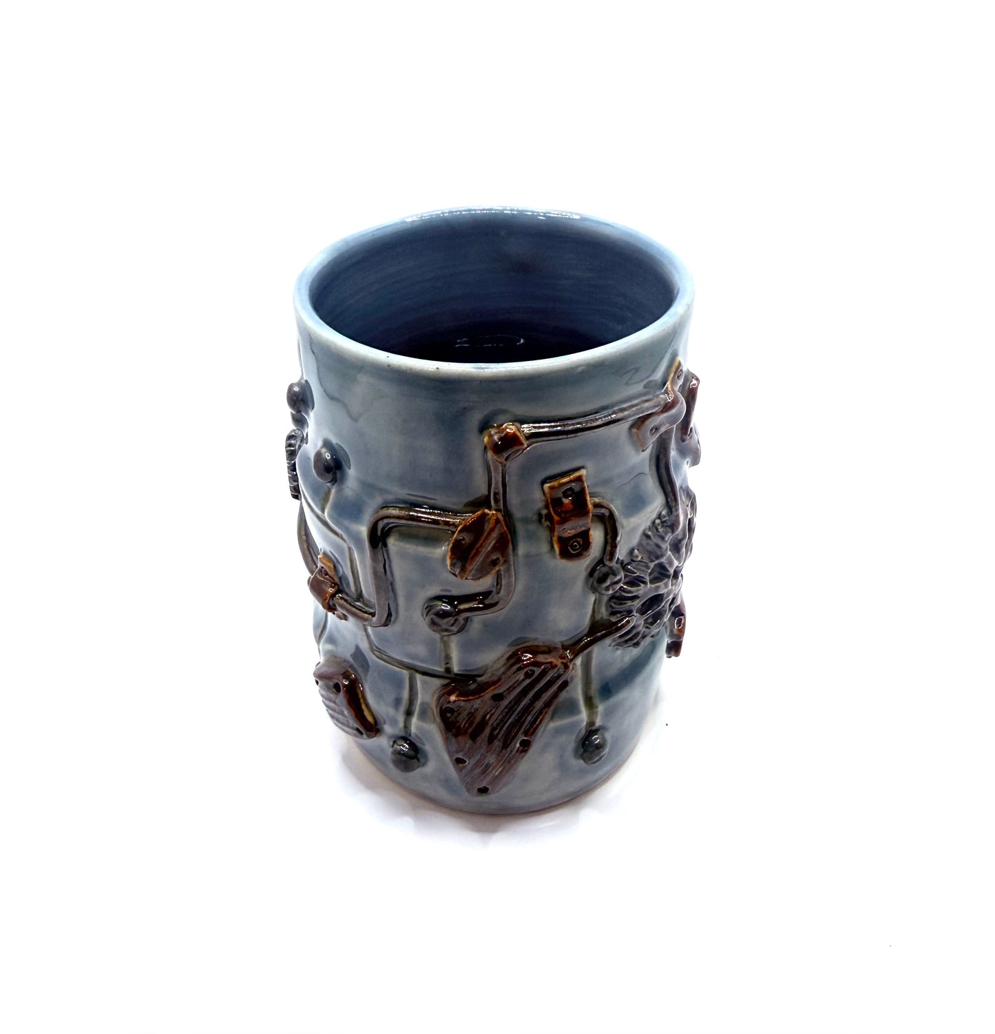 Industrial / Steampunk Mug: Blue Circuit