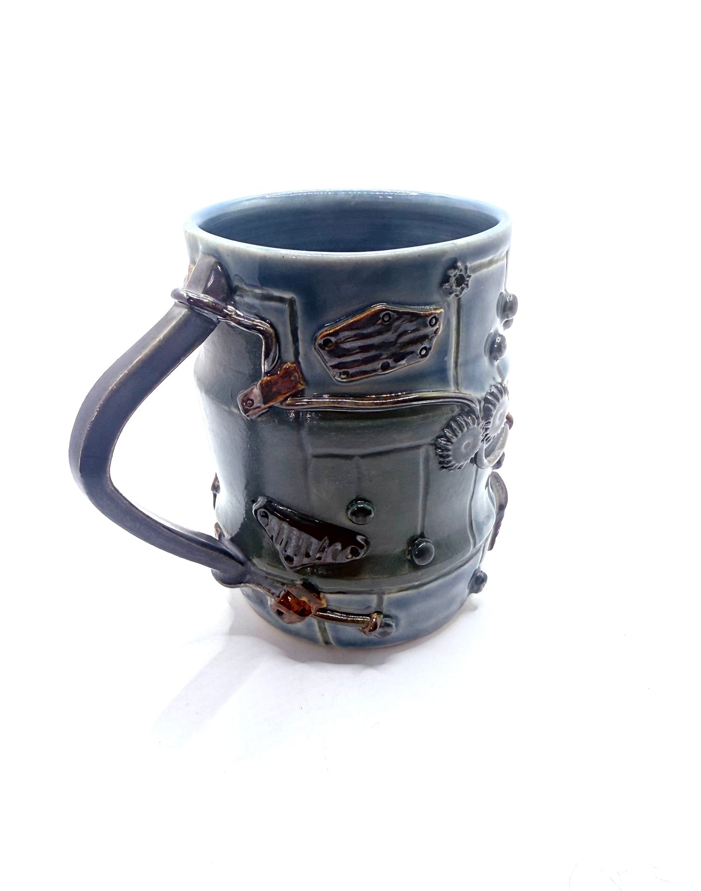 Industrial / Steampunk Mug: Blue Circuit