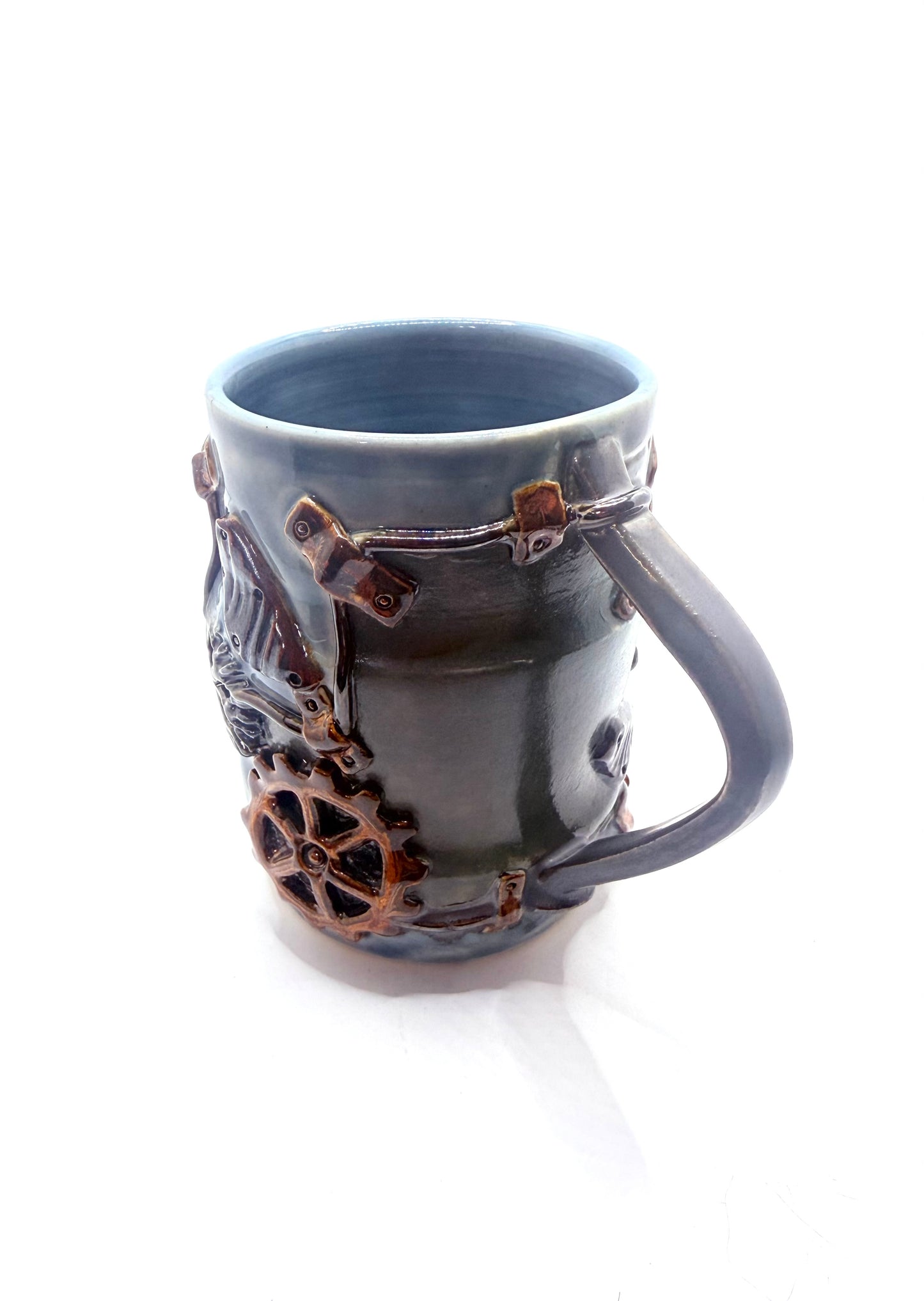Industrial / Steampunk Mug: Blue Circuit