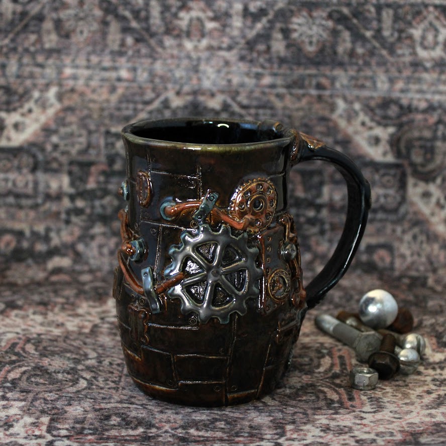 Steampunk Mug Series: Copper & Silver